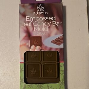 Embossed Leaf M-Jane Silicone Candy Bar Mold 2 Pack, LFGB & FDA Approved New.